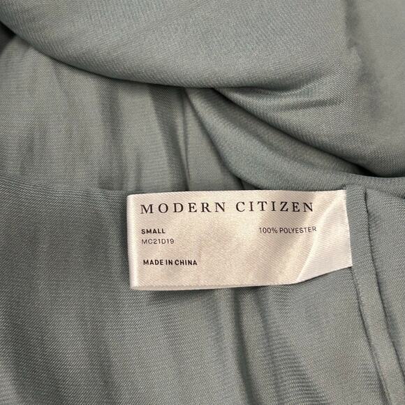 Modern Citizen Aileen Tie Shoulder Pleated Midi Dress Slate Blue Women’s Size S - Picture 10 of 13